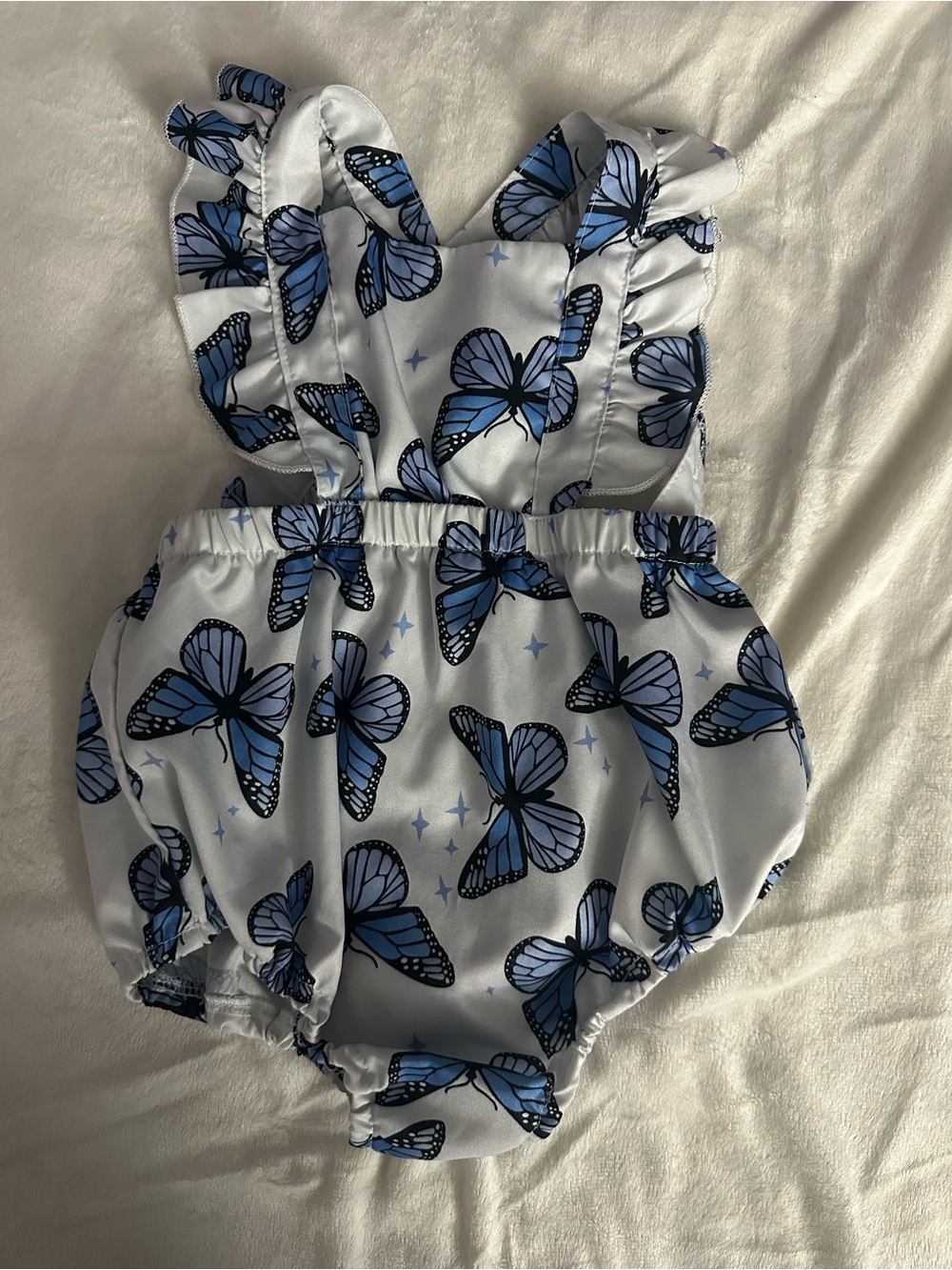 Sunflower & Blue Butterfly Baby Rompers - Set of 2 - Picture 3 of 6